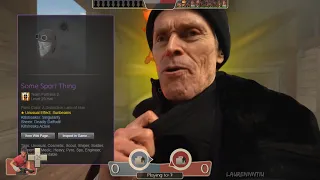 Willem Dafoe shows off his TF2 unusuals