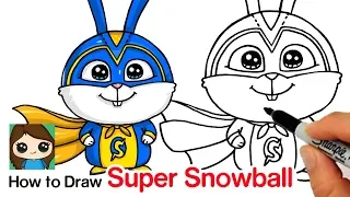 How to Draw Superhero Snowball Easy | Secret Life of Pets