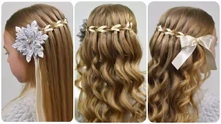 Scissor Waterfall Braid with Ribbon ✨ Natural Hair ✨ Amazing & Easy Hairstyles for Girls#18