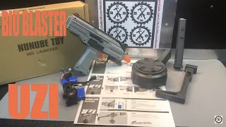 Showcase-Setup-Demo -FPS: BIU BLASTER UZI Gel Ball Blaster- Motorized Mags!