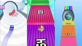 Jelly Tube Run 2048 //// Ball Fun Race 2048 /// Ball Merge 2048 Gameplay Walktrough Android iOS