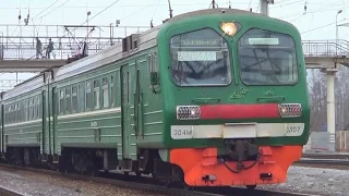 Демиховские электропоезда ЭД4М на станции Электрогули