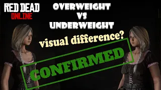 Overweight vs Underweight - does it make your character look different in Red Dead Online?