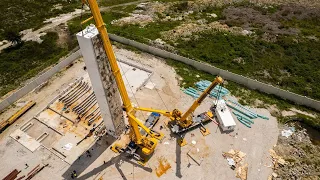 Lift and set up 135t cooling generator with Liebherr LTM 1500 in Elbasan Albania