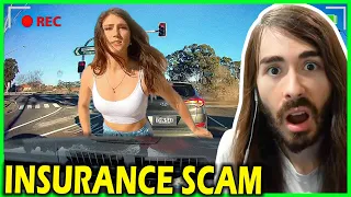 Moistcr1tikal reacts to Insurance Scam Fails 2022 (Caught on Dashcam)