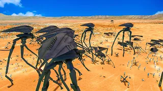 TRIPODS ALIENS Landing vs HUMANITY ARMY | Ultimate Epic Battle Simulator 2 UEBS 2