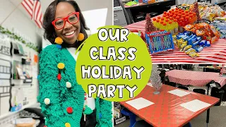 Our Class Holiday Party | making it to winter break |  Teacher Vlogmas 2021