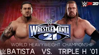 Batista vs Triple h Iron Match। WWE 2K20 Gameplay