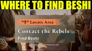 how to "find beshi" assassins creed mirage (contact the rebels Mission walkthrough)