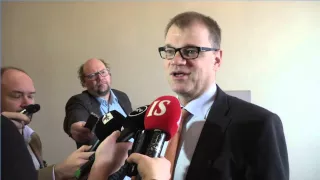 Keskustan puheenjohtaja Juha Sipilä kommentoi hallitusneuvotteluja 14.5.2015