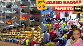 ALANYA GRAND BAZAAR 2024 MAY ! ALANYA FAKE MARKET ! ANTALYA TURKEY TRAVEL  ALANYA SHOPPİNG 4K60FPS