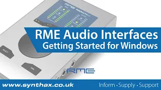 RME Audio Interfaces - Getting Started for Windows