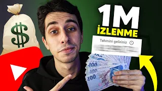 1 MİLYON İZLENMEYE KAÇ TL KAZANDIM? - YouTube Para Kazanma