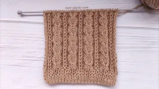 Cable Stitch Knitting Pattern | Zopfmuster stricken| Punto trecce ai ferri| Punto Trenzas dos agujas