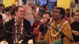 His Grace Devadharma dasa led a Blissful Kirtan in Sri Dhama Mayapur.