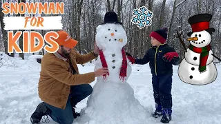How-To Build a Snowman ⛄ | Step by Step for Kids!!