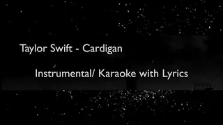 Taylor Swift - Cardigan (Karaoke/Instrumental)