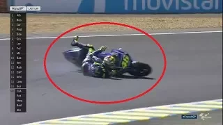 Detik2 VALENTINO ROSSI JATUH DI LAP TERAKHIR Circuit LE MANS Prancis 21 Mei 2017