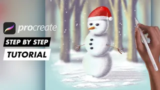 #50 Snow man - Procreate tutorial