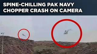 Pakistan's Navy Chopper Splits Mid-Air Before Crash-Diving In Balochistan's Gwadar| Video Viral