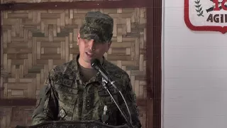 Lt. Col. Ramon Zagala Speech during the 28th IB Change of Command Ceremony