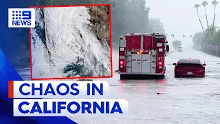 California struck by earthquake in midst of ex-hurricane Hilary | 9 News Australia