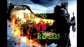 Clash of kings: kvk kd1335 vs kd756