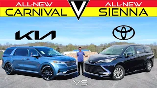 FAMILY FIGHT -- 2022 Kia Carnival vs. 2021 Toyota Sienna: Comparison