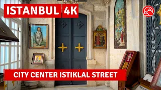 Today! City Center Istiklal Street Istanbul 2023 26 June Walking Tour|4k 60fps