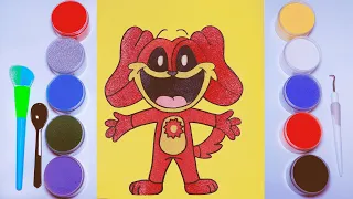 Draw and Coloring Poppy Playtime Chapter 3 Smiling Critters DogDay Sand Painting