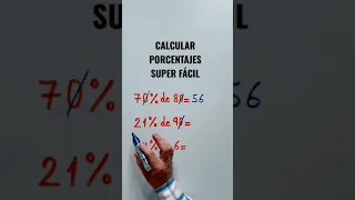 Truco matemático CALCULAR PORCENTAJES SUPER FÁCIL