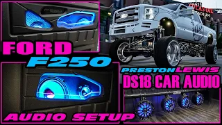 FORD F250 FULL CUSTOM CAR AUDIO BUILD - DS18 & AUDIO DYNAMICS / SEMA BUILD - MAXXED DIESEL