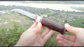 H2.knives | Custom made damacus puukko knife