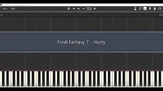 Final Fantasy 7 -  Hurry | Piano Tutorial (Synthesia)