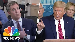 Trump Berates Peter Alexander Over Coronavirus Question: ‘You’re A Terrible Reporter’ | NBC News