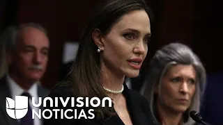 Angelina Jolie rompe a llorar ante el Congreso al pedir una legislación que proteja a mujeres de los