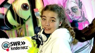 Graffitis von Profis - Reporterin Lina sprayt mit Herakut | Tigerenten Club | SWR Kindernetz