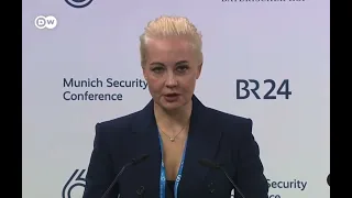 Юлия Навальная. Первая реакция на новостью о смерти Алексея Навального. Конференция в Мюнихе.