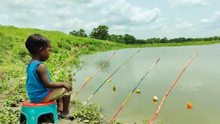 Best Hook fishing 2022✅|Little Boy hunting fish by fish hook From Beautiful  nature🥰🥰(Part-80)