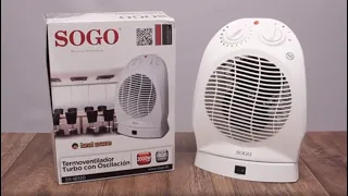 SOGO SS-18320 - Termoventilador Turbo con Oscilación - 2000W