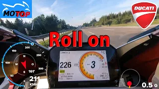 Ducati Panigale V4 - ROLL ON 3rd, 4th, 5th, 6th gear - GPS