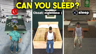 CAN YOU SLEEP IN EVERY GTA? (WHICH GTA IS REALISTIC?)