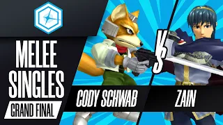 Cody Schwab (Fox) vs Zain (Marth) - Melee Singles Grand Final - Shine 2023