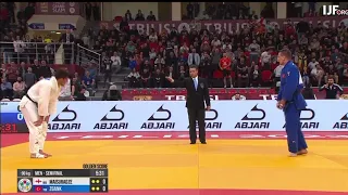 #judo Лука Майсурадзе🇬🇪 тремя шидо обыгрывает Михаэля Зганк🇹🇷 и выходит в финал к Бекаури🔥