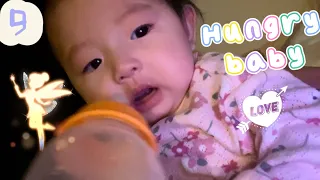 Baby Valerie | Hungry baby can’t wait to have her milk at feeding time 9 #hungrybaby #newbornbaby
