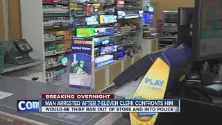 7-Eleven clerk chases off knifepoint robber