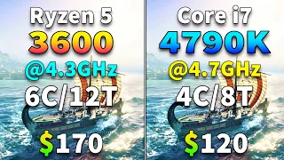 Ryzen 5 3600 @OC vs Core i7 4790K @OC | PC Gameplay Benchmark Test