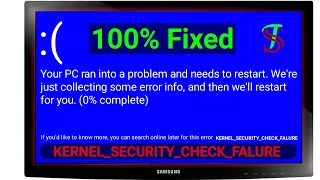 How to Fix Kernel Security Check Failure | Windows Blue Screen Error | Kernel_security_check_failure