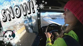 Sweden is Cold! Trucker Cassie Snow Work Vlog