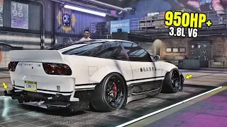 Need for Speed Heat Gameplay - 950HP NISSAN 180SX TYPE X ROCKET BUNNY Customization | Max Build 400+